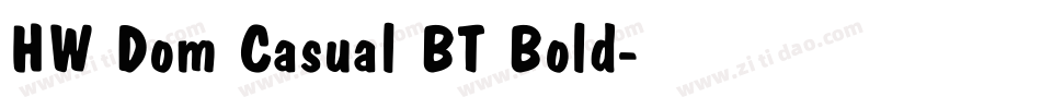 HW Dom Casual BT Bold字体转换